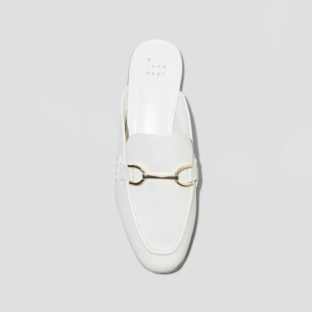 Women's Sandy Mule Flats A New Day Off White Size 8.5 New With Tags‎